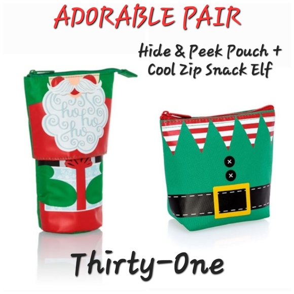 👀50% OFF - NWT‼️31 brand Pair of Christmas Themed Pouches - Picture 1 of 8